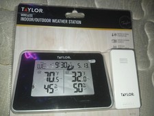 Taylor Wireless Weather Station Indoor and Outdoor Digital
