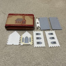 Vintage Plasticville - CC-8 - Church - COMPLETE, Comes With Box 1950