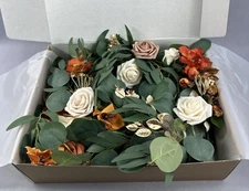 Ling’s Moment Elegant Wedding Eucalyptus Rose Flower Garland All Occasions 6FT