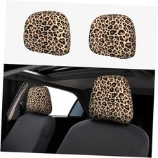 Car Seat Headrest Covers Universal Size, Soft Breathable Leopard Cheetah Print