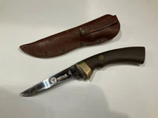 Vintage Boker Solingen Germany Tree Brand 504 Stainless Fixed Blade Knife/Sheath