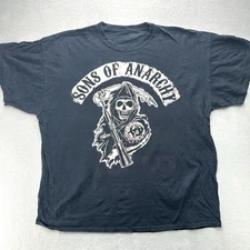 Sons of Anarchy Road Gear Shirt Mens X-Large Black Reaper Motorcycle Biker y2k