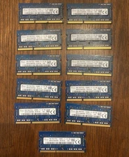Lot Of 11, SK HYNIX  4GB 1Rx8 PC3L 12800S HMT451S6BFR8A-PB Laptop RAM Memory