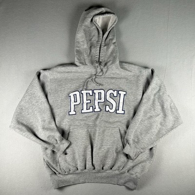Vintage 90s Pepsi Cola Points Hoodie Size Large Gray Sweatshirt