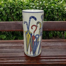 18" Multi Coloured Ceramic Umbrella Stand or Large Vase