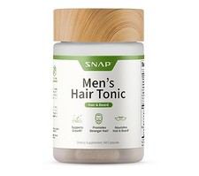 Men's Hair Beard Growth Supplement w/ Biotin Bamboo Extract 60 Caps