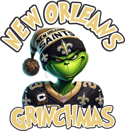 New With Tags / Saints Football Grinch T shirt - Picture 2 of 8
