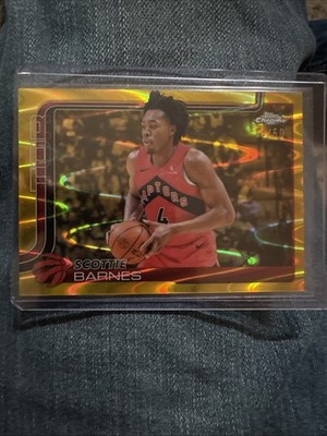 2025-26 Topps Chrome - Scottie Barnes #203 Gold RayWave Refractor /50