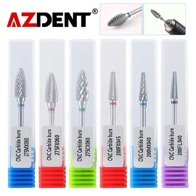AZDENT Dental Lab Tungsten Carbide Burs HP 2.35mm Polishing Bur Low Speed