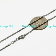 Real 925 Sterling Silver Hypo-allergenic 24inch 0.9mm Thin Snake Chain Necklace