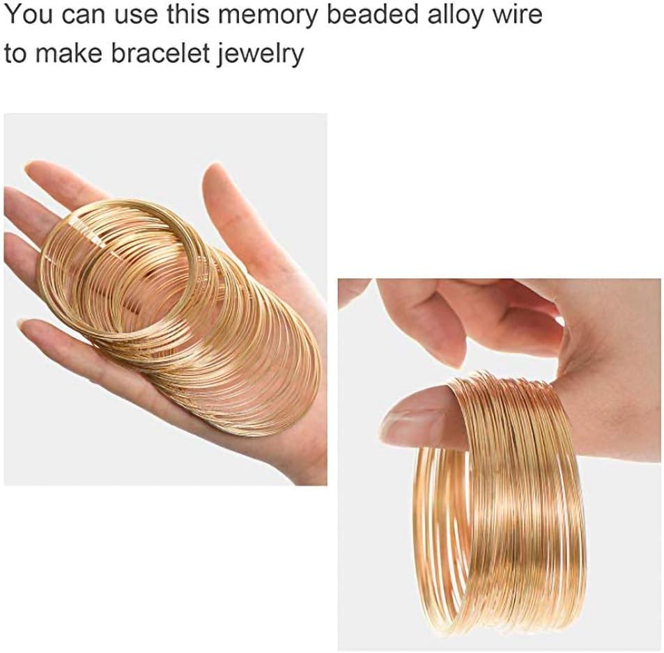 200Pcs Jewelry Beading Wire for White K&amp;Gold 