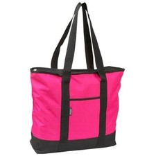 Everest 1002DS-HPK-BK Shopping Tote - Hot Pink-Black