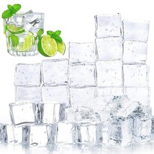 100PCS Clear Fake Ice Cubes Acrylic Fake Ice Vase Fillers Centerpiece Photogr...