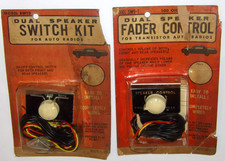 Vintage Unused 1960s Dual Speaker Fader Control Switch Kit For Auto Radios