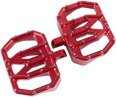 Thrashin Supply Co. Aggressor Passenger Mini Floorboards Red #TSC-2031-2-D