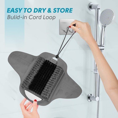 Shower Foot Scrubber Mat with Pumice Stone, Cleans, Exfoliates & Smooths Your... - Picture 6 of 7