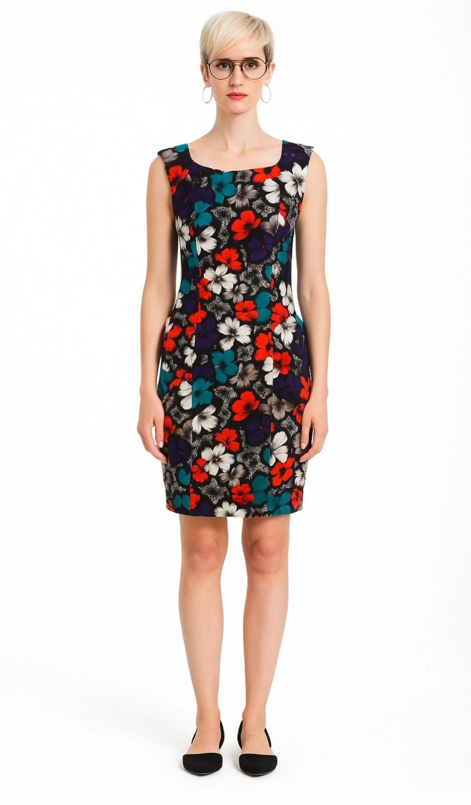 VETEMENTS French Connection UK *RARO* abito tubino floreale vintage taglia 4