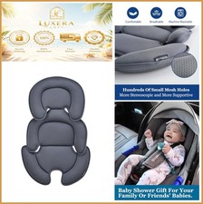 Infant Car Seat Insert Newborn Head Body Support Pillow Grey Cotton Polyester