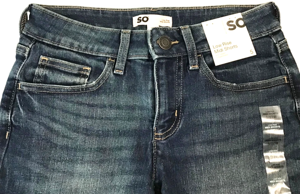 Sonoma Women’s Jr. Pantalones Cortos Talla 5 con 4” Entrepierna Tiro Bajo Midi Cortos Elásticos NUEVO Foto 3 de 4