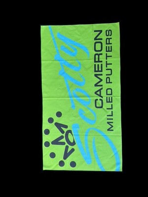 Golf Tour Towel Lime & Blue  Large Caddy Towel 22 x40  Gallery Encinitas