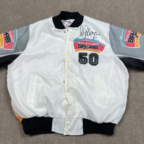 Vintage 90s Chalk Line David Robinson San Antonio Spurs Fanimation Jacket Mens L - Picture 4 of 8