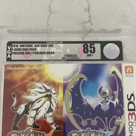 Nintendo Pok&eacute;mon Sun And Pok&eacute;mon Moon Dual Pack VGA 85 NM+ Silver Sealed