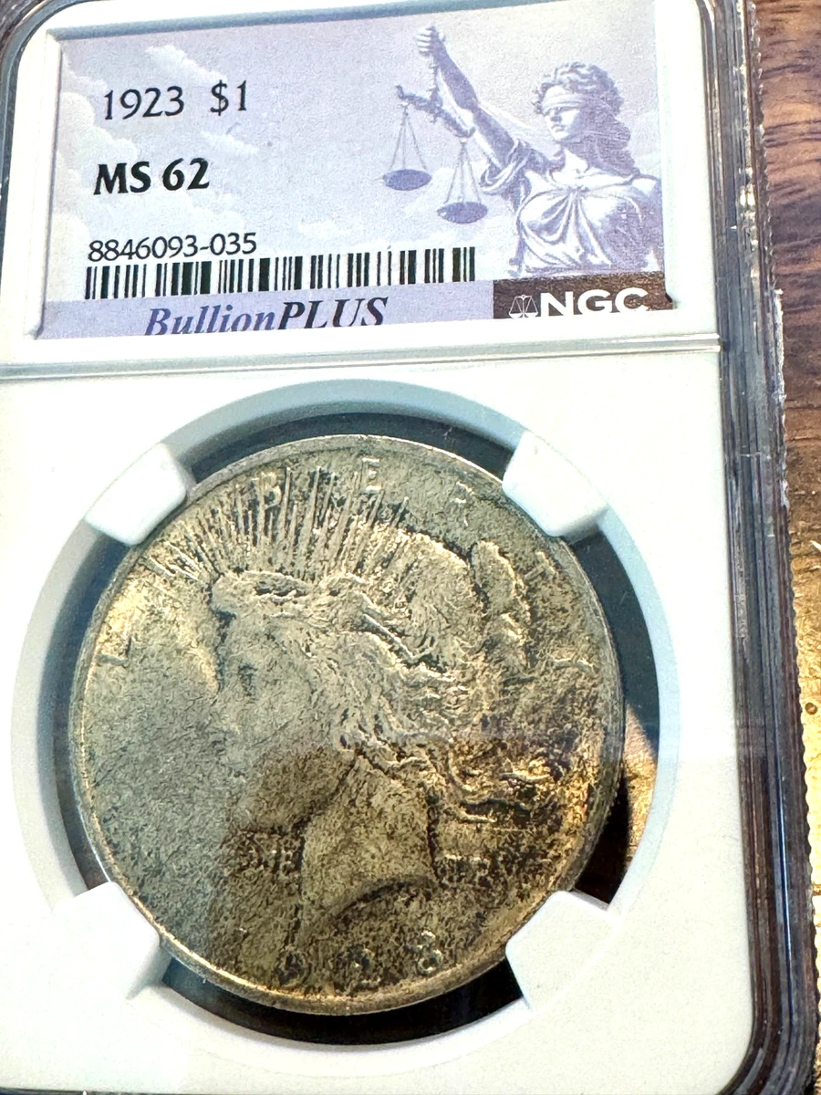 1923 Year Grade MS 62 Peace US Dollars (1921-1935) for sale | eBay