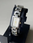 SEIKO Watch Women 16mm Silver Tone Casual Rectangle Vintage rare y2k 1N00-6T10
