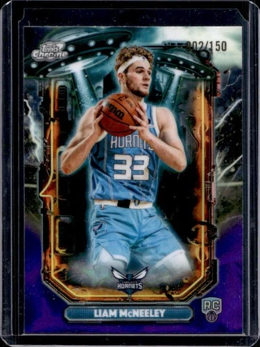 2025-26 Topps Cosmic Chrome Liam McNeeley ET Talent RC Purple Nebula #/150