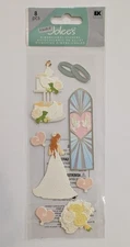 RARE Jolee's Wedding Marriage Bride To Be Cake Rings Bouquet Scrapbook Stickers