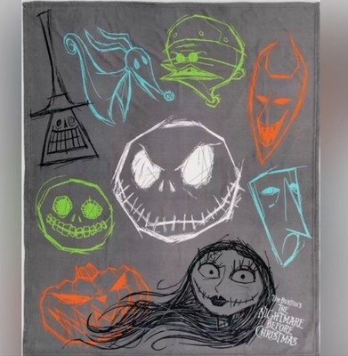 Disney Parks Nightmare Before Christmas Throw Blanket 50  x 60  New w Tag