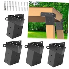 Deer Stand Brackets 4"x 4", Elevator Brackets 4Pcs, Deer Blind Black 1 Set