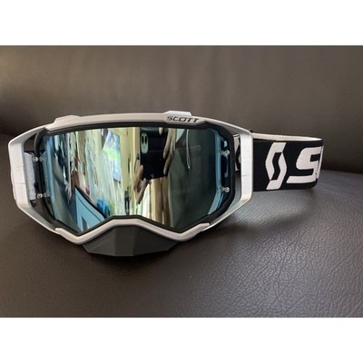 Scott Motocross Goggles White Frame Anti-Fog Lens MX Off-Road Dirt Bike ATV New