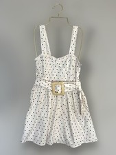 Asos Corset mini dress size Uk 10 Ivory belted sleeveless sweetheart