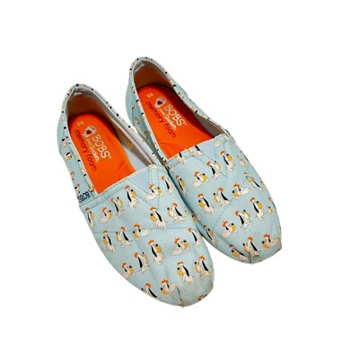 Bob's From Skechers Droopy Dog Cartoon Blue Shoes Size US 8W