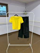 Girls Dance Costume, Urban Groove, Child's Medium, Yellow & Black, New