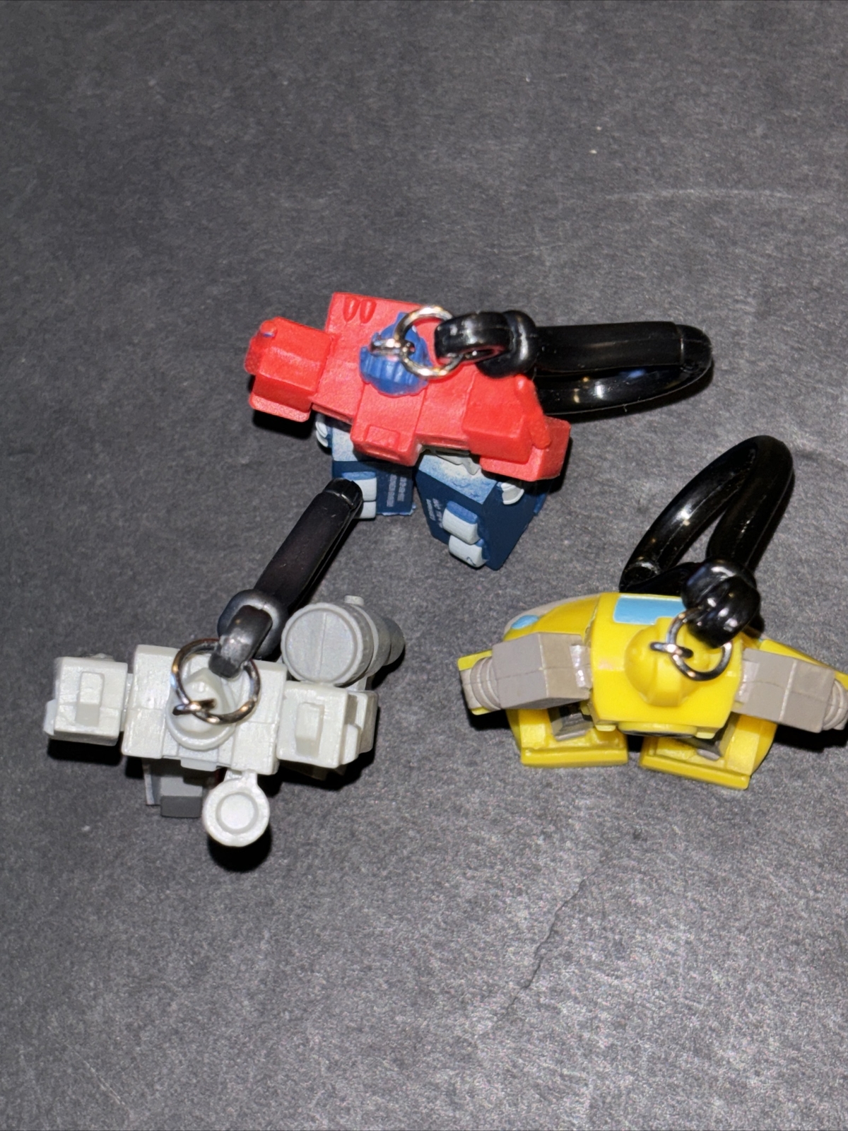 Lot Of 3 Transformers G1 Keychain Bag Clip Optimus Bumblebee Sound wave Clips eBay