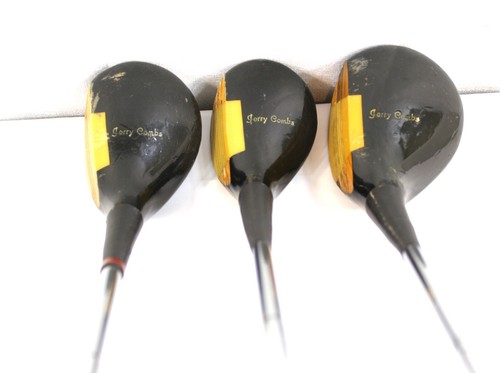 Lot of 3 Jerry Combs Top-Kick Fairway Wood Golf Clubs Persimmon Heads RH Steel - Picture 2 of 6