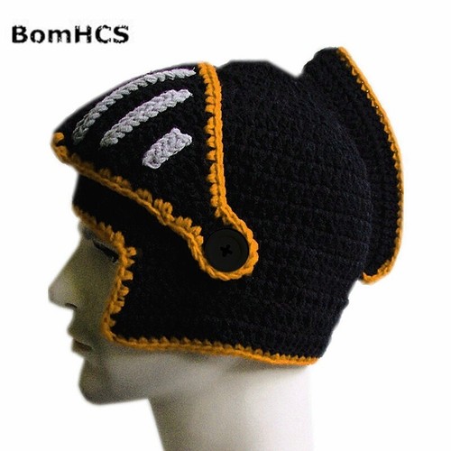 Cosplay Roman Knight Helmet Cap Barbarian Handmade Beard Hat Ski Outdoor Beanies - Picture 4 of 13