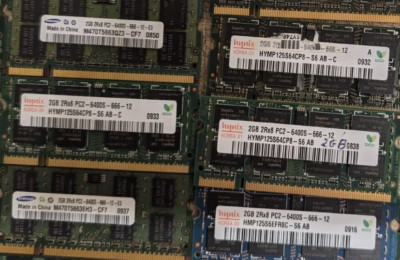 100x Stück 2GB DDR2 RAM PC2 SO-DIMM 6400s 2RX8 Arbeitsspeicher Konvolut Laptop