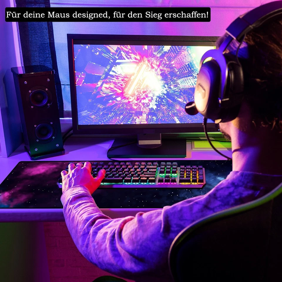 Tappetino Mouse XXL per Gamer - 900x400mm | Tappetino Mouse Gaming Antiscivolo ed Elegante - Immagine 3 di 4