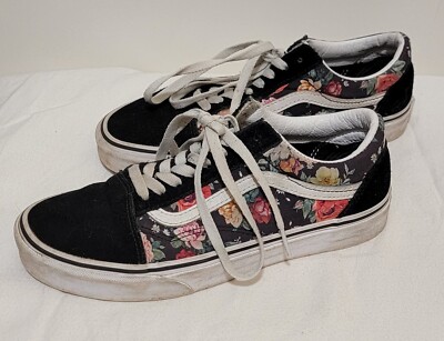 VANS Old Skool Suede Floral Black/Pink Women Low Top Skate