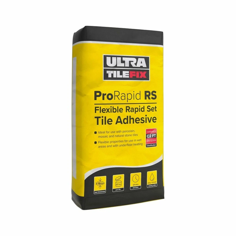 ULTRA ProRapid RS - Flexible Rapid Set Tile Adhesive - Grey