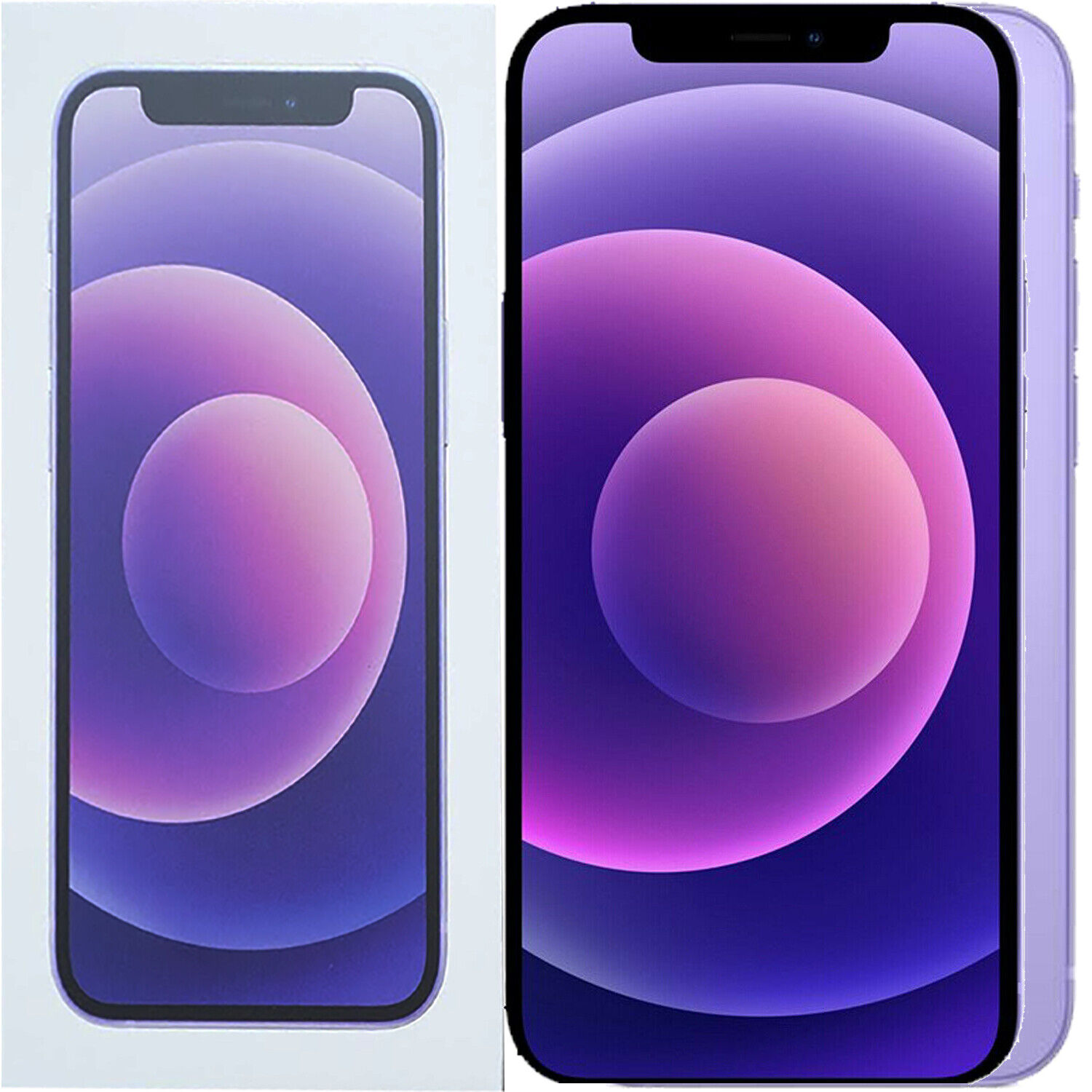 BNIB Apple iPhone 12 Dual SIM 128GB + 4GB Purple Factory Unlocked 5G GSM