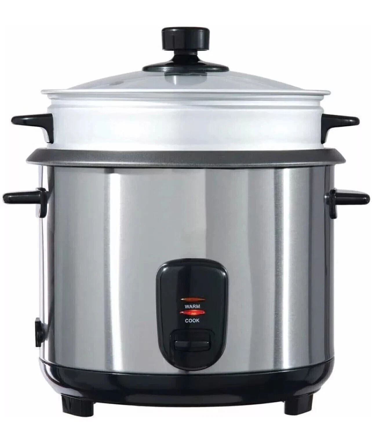 Wilko 1.8L Rice Cooker Food Steamer Non-Stick Bowl Measuring Cup & Serving Spoon