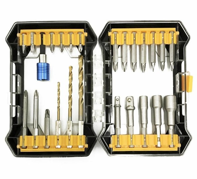 25PC Quick Change Snap On and Off Screwdriver Drill Bit Driver Set eBay