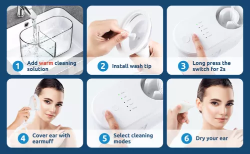 Electric Ear Water Cleaner Ear Wax Remover Ear Washer Earwax Cleaning Kit Tool - Picture 15 of 18