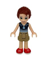 Lego Elves MiniFigure EMILY JONES Dk Tan Shorts Dark Blue Shirt 41171