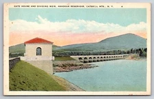 Gate House & Dividing Weir Ashokan Reservoir Catskill Mountains New York c1920