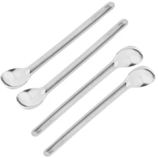 4-PACK Titanium Long Handle Spoon Ultralight Backpacking Core Element Deep Pouch